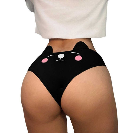 Sweet Pea Cat Ears High Waist Thong